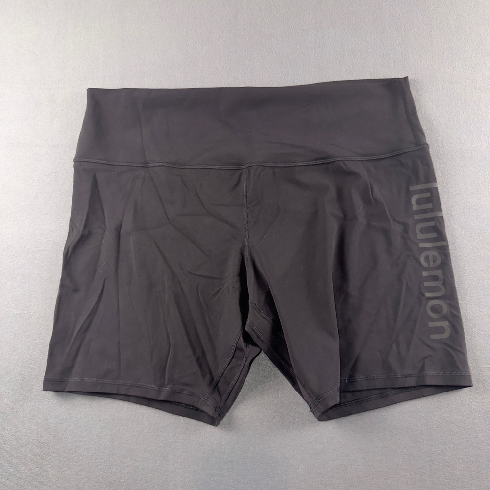 Lululemon Align High-Rise Short 8" Logo Black LW7BYRS Size 20
